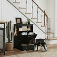 thumbnail image 2 of PawHut Station d'Alimentation pour Animaux Armoire de Rangement, Conteneur de Rangement, Noir, 2 of 10