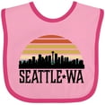 thumbnail image 3 of Inktastic Seattle Washington Skyline Sunset Boys or Girls Baby Bib, 3 of 4