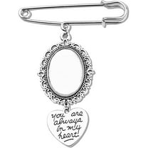 Wedding Bouquet Photo Charms for Groom Bridal Bouquet for Bridesmaids Groomsman Wedding Brooch for Dress Suit