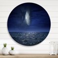 thumbnail image 2 of Designart 'Full Moon Night Over Dark Ocean' Nautical & Coastal Circle Metal Wall Art 11x11 - Disc of 11, 2 of 5
