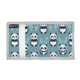 thumbnail image 2 of JIALIOU Nylon Trifold Card Wallet with ID Window Zipper Pocket for Men Women Teen Pandas Sitting and Leaf, 2 of 7