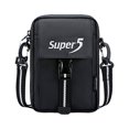thumbnail image 1 of Bolso bandolera mini para hombre y mujer con bolsillo y estampado de rayas y letras, 1 of 8