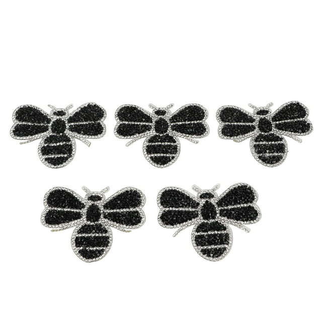 Patch Strass à Repasser, 5 Pcs Petits Animaux Strass Appliques Strass Petits Abeilles Patchs Strass Valeur Exceptionnelle