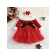 thumbnail image 4 of 1-7Y Christmas Girl Red Dress 1Y 2Y 3Y 4Y 5Y 6Y 7Y Long Sleeve Tulle Tutu Party Dresses For Girl New Year Xmas Costumes, 4 of 10