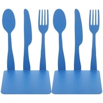 Blue Iron Bookends Set of 2 for Book Use Keeps Shelves Organized and Desk Luxurious