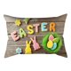 thumbnail image 2 of Teissuly Spring Pillow Cover Colorful Welcome Every Bunny Easter Rabbit Rectangular Cushion Cover Farmhouse Spring Seasonal Decor Pillowcases for Sofa Couch Patio (30 x 50cm) Teissuly WER202401276397, 2 of 3
