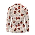 thumbnail image 3 of Uorisanigo Ladybug Daisy Women's Dry-Fit Golf Polo Shirts Size XS Fashion Versatile Women's Long Sleeve Athletic Shirts with Zipper Tennis Tops for Workout Sports, 3 of 7