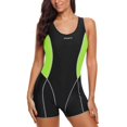 thumbnail image 1 of Women Quick-dry One Piece Swimwear Rash Guards Surfing Costume Sleeveless Chest Padded Bodysuit Bathing Suit Pool Beach SwimsuitM Gong Bohan LED, 1 of 2