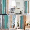 thumbnail image 6 of Green Brown Gray Striped Fabric Shower Curtain Retro Wood Background Washable Shower Curtains for Bathroom, Waterproof Bath Curtain with Hooks Home Decor 72x84in, 6 of 8