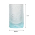thumbnail image 2 of Small Frosted Glass Tumbler, Cute Tumbler Cup with Persimmon Cat Relief for Milk, Juice, Tea, 120ML, 2 of 7