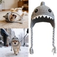 thumbnail image 2 of Yarn Funny Braid Hat for Cats Dogs Soft Breathable Adjustable Easy Wear for Party Photo Shoot Pet Costume Whimsical Accessory, 2 of 6