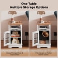 thumbnail image 4 of GALAXHERO Farmhouse End Table with Charging Station Narrow Side Table for Living Room Night Stand with Storage, Nightstand with USB Ports and Outlets for Bedroom White, 4 of 6