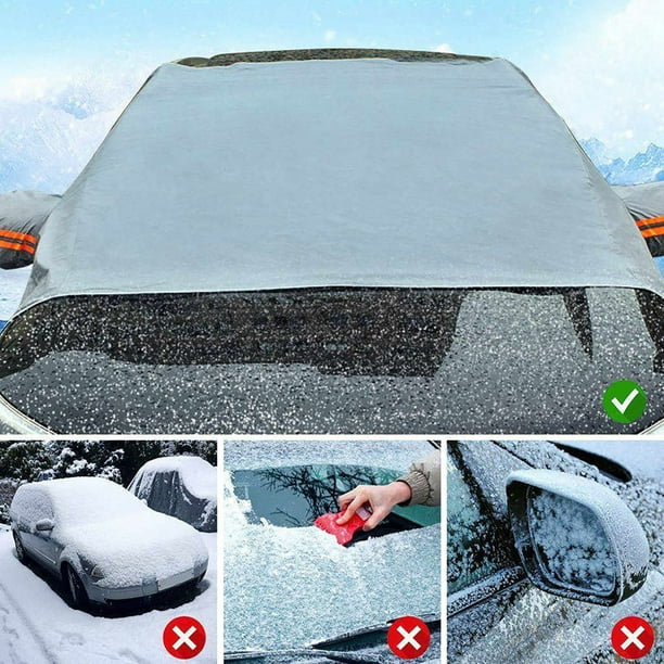 RXIRUCGD Couverture de neige pour pare-brise de voiture Bords Couverture de neige  pour voiture Pare-brise de voiture Pare-soleil 