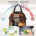 thumbnail image 4 of Disketp Elephant Sunset in Kenya Lonchera Térmica para Mujer y Hombre, Bolsa de Almuerzo Reutilizable e Impermeable para Trabajo, Viajes y Picnic, 4 of 7