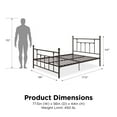 thumbnail image 6 of DHP Manila Metal Platform Bed with Adjustable Height, Full, Bronze, 6 of 20