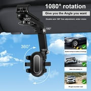 1080° Rotatable and Retractable Car Phone Holder multifunction Car Rearview Mirrior Mount Cradle Clip Universal