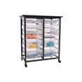 thumbnail image 5 of Luxor MOBILE BIN STORAGE UNIT DOUBLE ROW WITH LARGE AND SMALL CLEAR BINS, 5 of 5