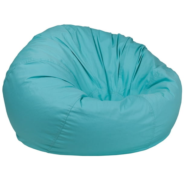Flash Furniture Oversized Solid Mint Green Bean Bag Chair for Kids and