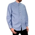 thumbnail image 2 of Men's Irish Grandfather Shirt - Vintage Blue - XL, 2 of 5