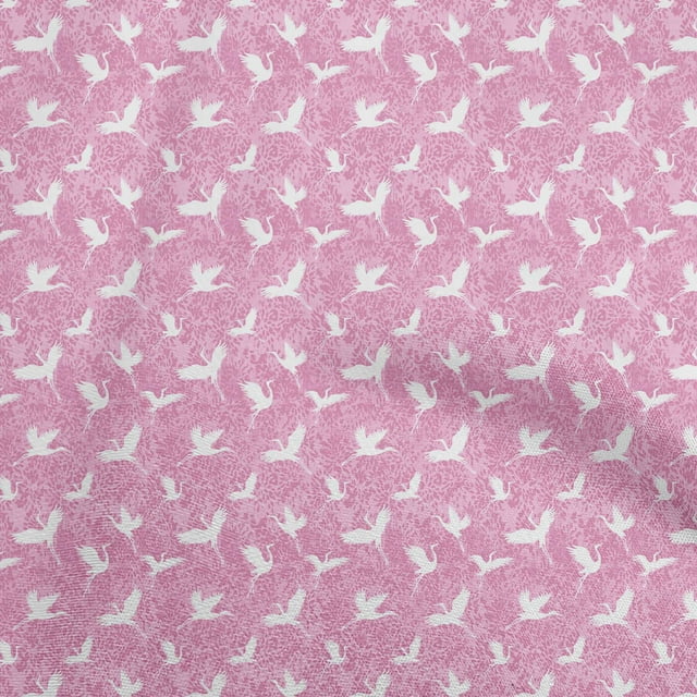 oneOone Cotton Poplin Light Pink Fabric Flamingo Sewing Craft Projects Fabric Prints By Yard 56 Inch Wide