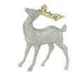thumbnail image 3 of Glitter Reindeer Christmas Ornament Hanging Decoration with Photo Prop for Tree Home Holiday Party Decor(Silver), 3 of 3