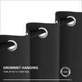 thumbnail image 6 of Deconovo Thermal Insulated Blackout Window Curtains 72 inches Long, Pack of 2 Grommet Curtain Panels for Bedroom, Black, 6 of 8