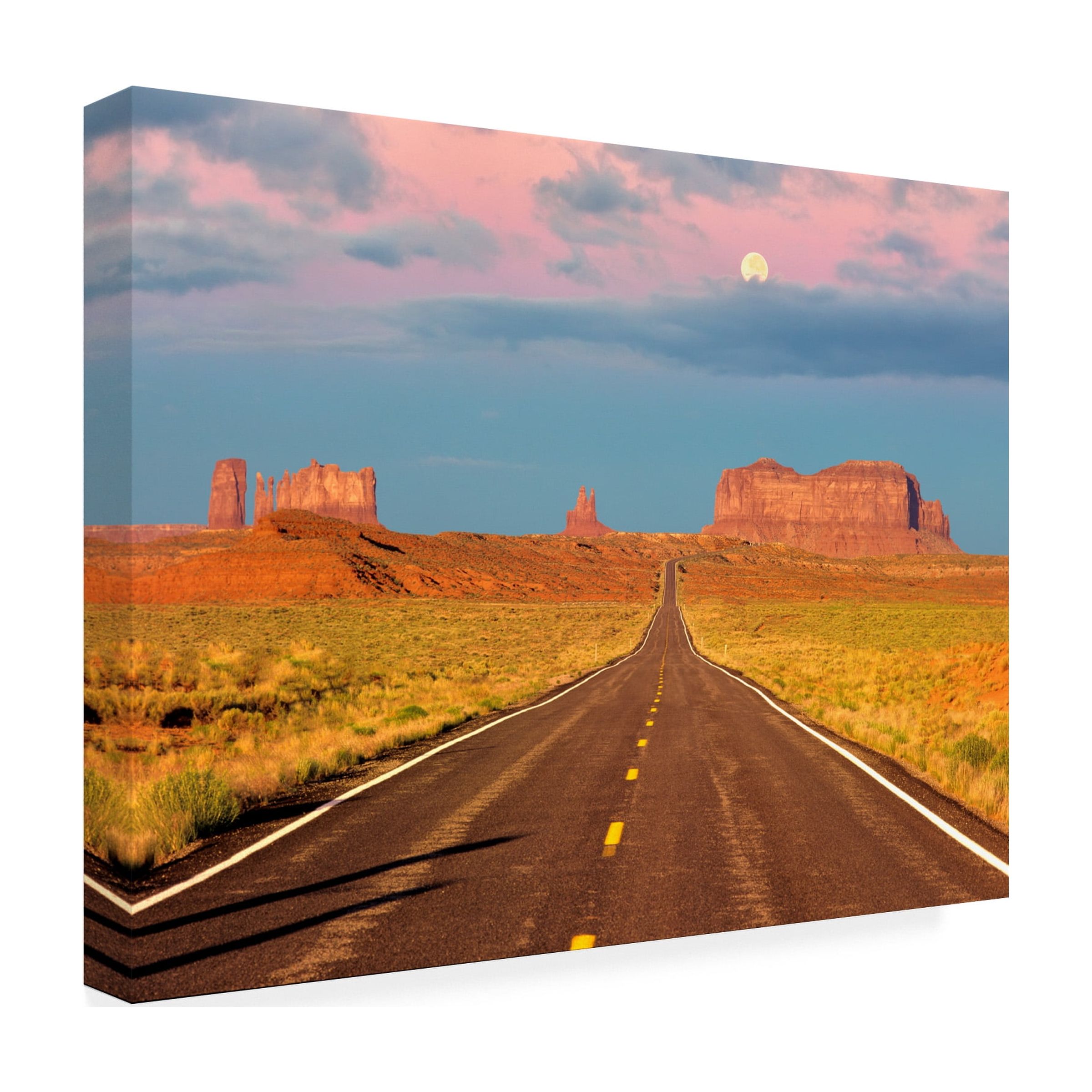 Canvas Wall Art - Dennis Frates 'Monument Valley As Seen From Highway 163' Wall Art for Living Room, Bedroom, or Office DÃ©cor by Trademark Fine Art - 32 x 24 Inches