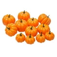 thumbnail image 2 of 12 piezas de calabazas de , calabazas decorativas, decoraciones para el hogar, centros de mesa de color naranja, calabazas de espuma para, 2 of 8