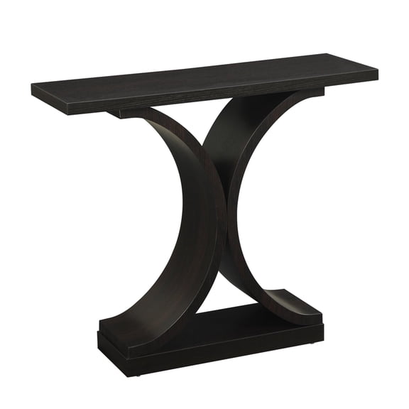 Pemberly Row Modern Console Table in Espresso Wood Finish