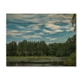 thumbnail image 3 of Designart "Sunset Over Blue Mountain Lake, Arkansas II" Landscapes Print on Natural Pine Wood, 3 of 5