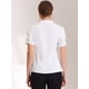 thumbnail image 3 of Blusas de gasa con cuello en V casual de manga corta para mujer con corbata blanco M, 3 of 5