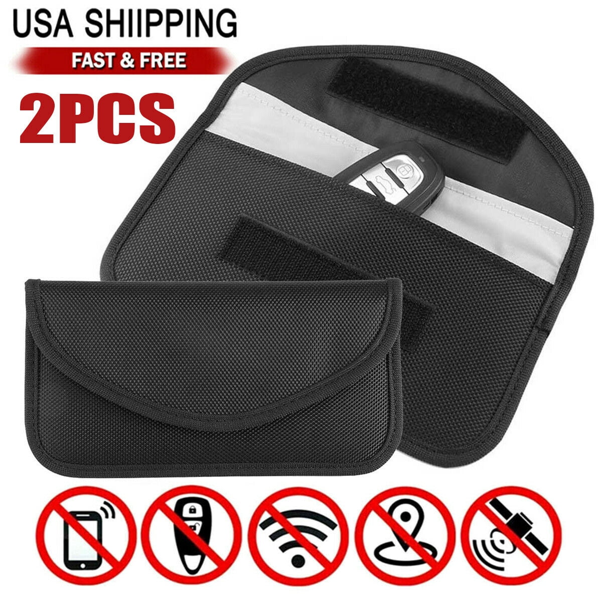 Faraday Bags Faraday Key Fob Protector, 2 Pack Faraday Bag Cage RFID