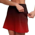 thumbnail image 5 of Women Shorts Casual Summer Breathable High Waist Skort with Pockets Gradient Color Casual Sporty Active Wear Womens Running Shorts Red XXXXXL, 5 of 5