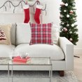 thumbnail image 4 of Funda de cojín navideña con diseño de copos de nieve a cuadros | 45 x 45 cm, suave y acogedora, para sofá o sillón | Decoración navideña para cumpleaños y fiestas | Regalo ideal, 4 of 6