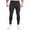 Black, variant on WREESH Men's Drawstring Sweatpants Fashion Solid Casual Elastic Waist with Pocket Trousers Sport Pants Gray