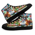 thumbnail image 4 of Boxer Dog Easter Day High Top Canvas Shoes Sneakers Black Size 7, 4 of 7
