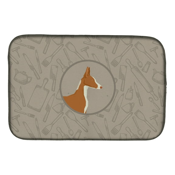Caroline's Treasures Ibizan Hound In the Kitchen Dish Drying Mat