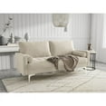 thumbnail image 2 of Enor Furniture Gresham 70" Upholstered Modern Velvet Sofa in Ivory, 2 of 5