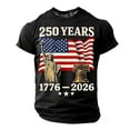 thumbnail image 3 of Usa 250Th Anniversary Shirt Short Sleeve T Shirt Comfortable Breathable 250Th Mens Tees Black XXXL, 3 of 6
