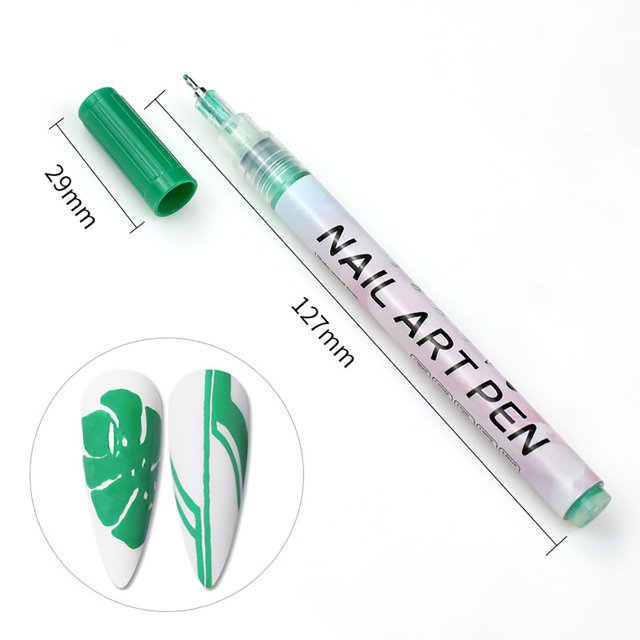 Xihbxyly Bolígrafo para Decoración de Uñas, Herramienta Creativa para Dibujar Grafitis, Tinta En Gel Segura y de Bajo Olor, Patrones de Delineado con Detalles Finos, Diseños de Uñas Diy, Entusiastas