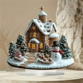 thumbnail image 4 of Christmas Village Houses Gingerbread House with Man Christmas Village Villas Navideas for Xmas Indoor Table Decor Display, 4 of 6