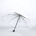 thumbnail image 1 of Paraguas automático portátil de tres pliegues para estudiantes, unisex, plegable, para sol y lluvia, paraguas transparente, 1 of 6