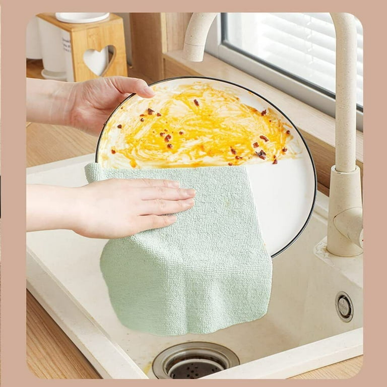 200 Pieces Microfiber Cleaning Cloths Bulk Absorbent Microfiber Towels  Reusable Lint-Free Streak Free Wash Rags for House Kitchen Office  Restaurants