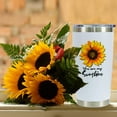 thumbnail image 5 of Sunflower Tumbler,Sunflower Tumbler with Lid and Straw,You are My Sunshine-Birthday Gifts for Women Mom Daughter Girlfriend Teenage Girls Bridesmaid,20 oz Travel Iced Coffee Cup Mug, 5 of 5