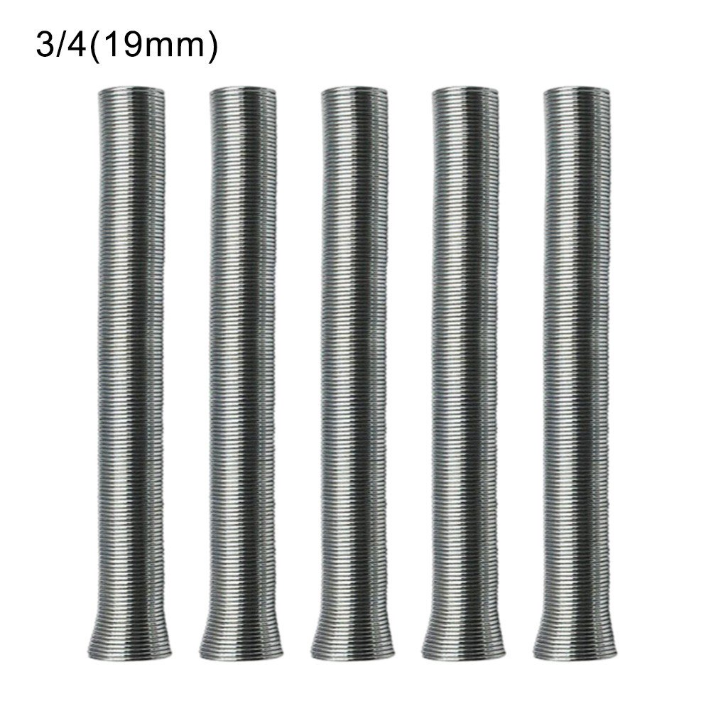 Spring Tube Bender Set – 13.7 Inch Pipe Bending Tool, Oil-Tempered Steel, 5 Sizes (1/4" To 7/8") For Copper, Aluminum, And Thin-Walled Steel