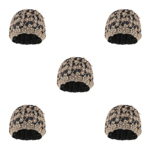 kurtrusly Bonnet de Mode pour Femmes Confortable Chapeau de Chimiothérapie Noir 5Set