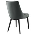 thumbnail image 5 of Side Dining Chair, Grey Gray, Vegan Leather, Kitchen Cafe Bistro Hospitality Restaurant, Modern Contemporary HB32916, 5 of 8
