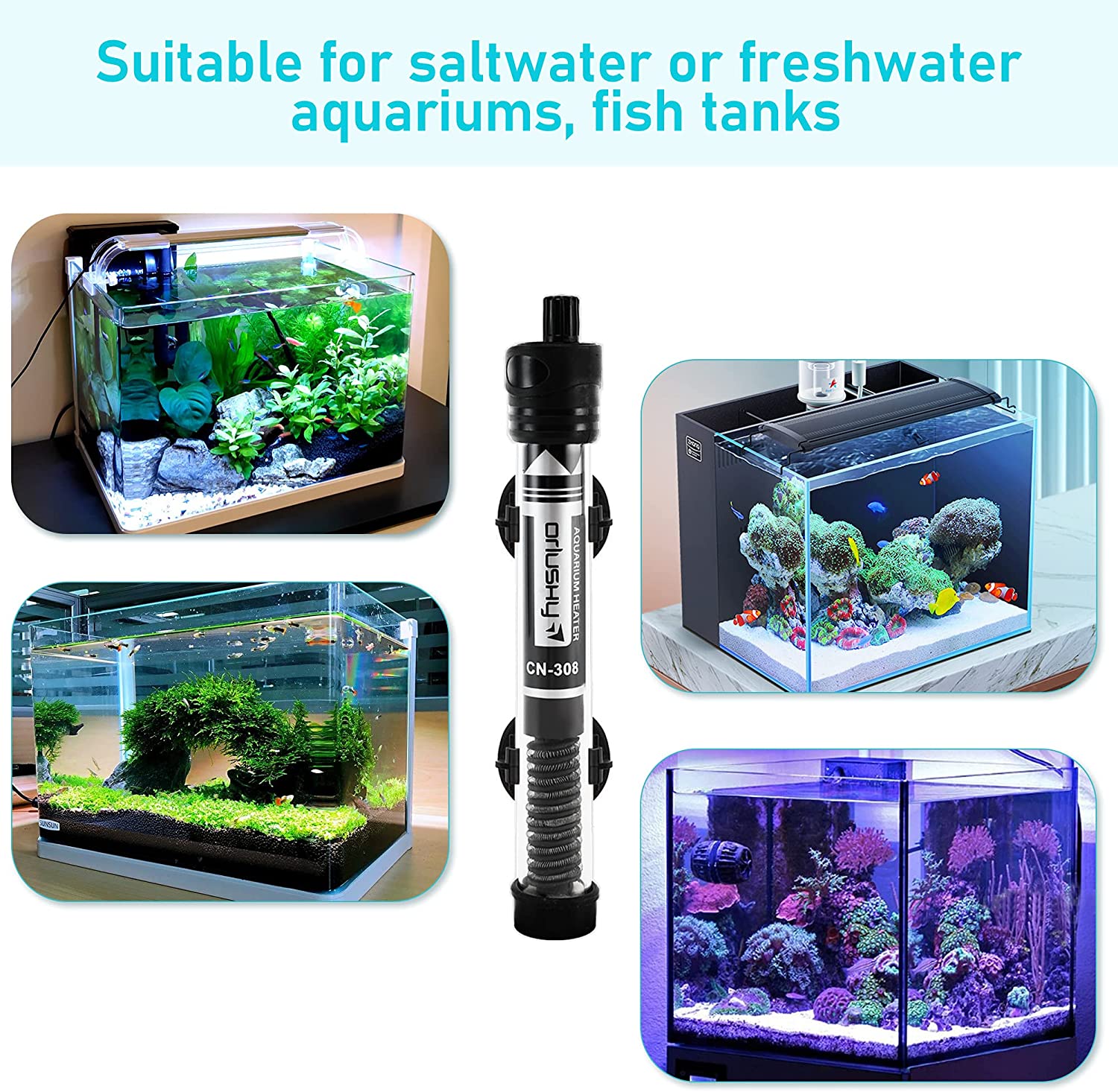 orlushy mini aquarium heater