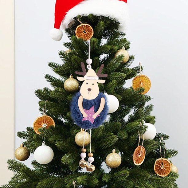 Adorno Colgante en Madera Forma de Muñeco de Nieve para Navidad onlyliua Diseño de Escena