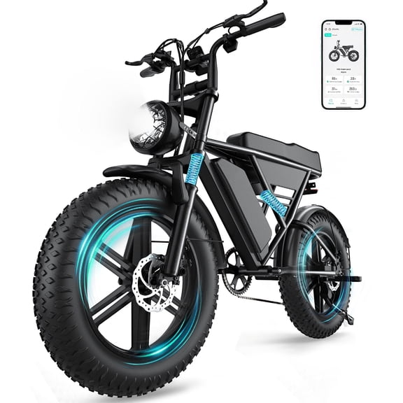 1000W Motor Electric Bike for Adults, 20"x4" Fat Tire,48V/20AH Ebike UL2849